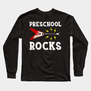 Preschool Rocks Teacher Student Kid Back To School Long Sleeve T-Shirt